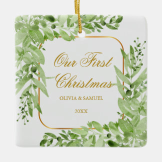 Create Your Own Custom Photo and Text Christmas Ceramic Ornament