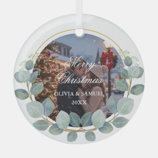 Create Your Own Custom Photo and Text Christmas Glass Tree Decoration