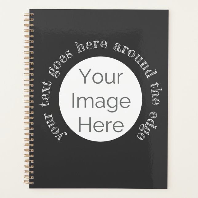 create your own custom photo and text  planner (Front)
