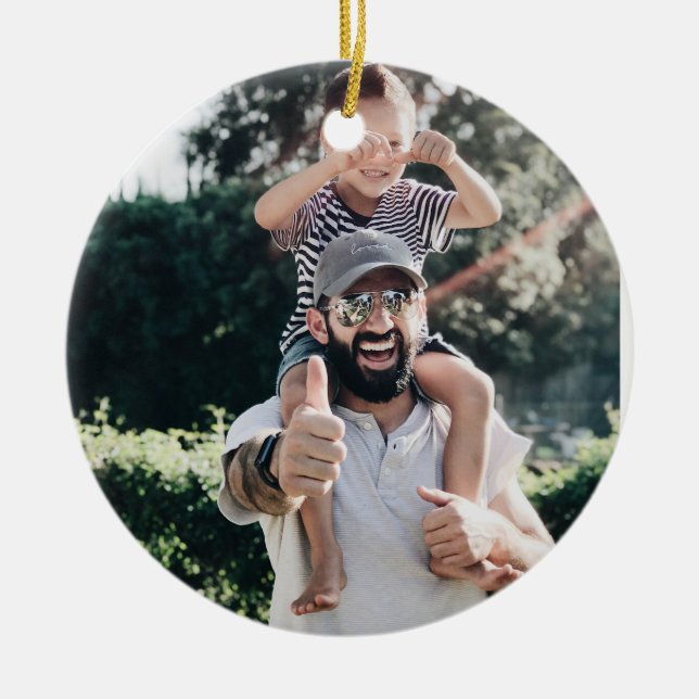 Create Your Own Custom Photo Ceramic Ornament (Front)