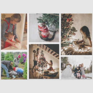 Create Your Own Custom Photo Christmas Collage  Tissue Paper