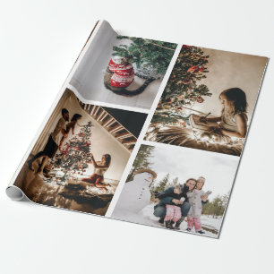 Create Your Own Custom Photo Christmas Collage Wrapping Paper