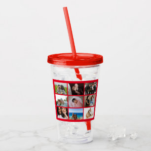 Create your own Custom photo collage 9 photos Acry Acrylic Tumbler