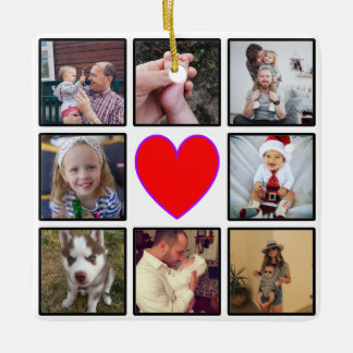 Create Your Own Custom Photo Collage Ceramic Ornament