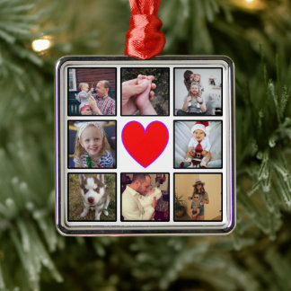 Create Your Own Custom Photo Collage Metal Ornament