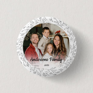 Create Your Own Custom Photo Family Name Year 3 Cm Round Badge