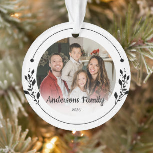 Create Your Own Custom Photo Family Name Year Ornament