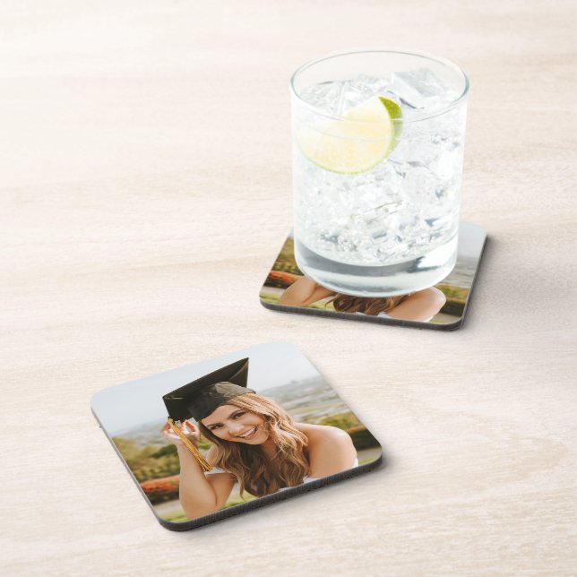 Create Your Own Custom Photo Graduation Party Coaster (Right Side)