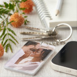 Create Your Own Custom Photo Modern Picture Key Ring<br><div class="desc">Create Your Own Custom Photo Modern Picture Keychain Celebrate your love story with this customisable two-sided keychain for newlyweds. Designed as the perfect keepsake, this keychain allows you to add your own wedding photo, names, and special date on both sides, making it a beautiful way to carry your memories wherever...</div>
