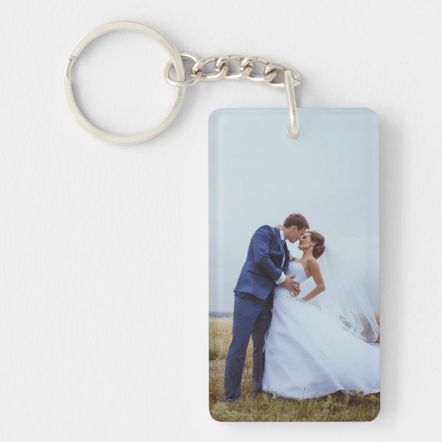 Create Your Own Custom Photo Modern Picture Key Ring (Front)
