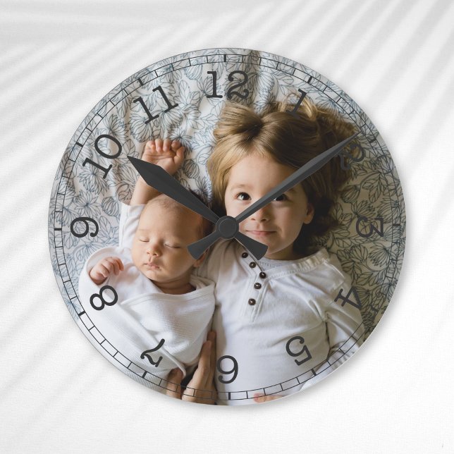 Create Your Own Custom Photo Modern Round Clock (Creator Uploaded)