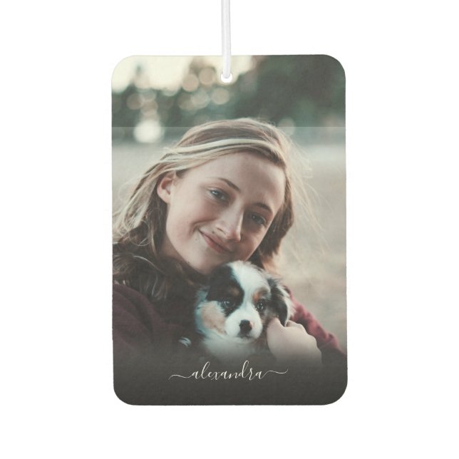 Create Your Own Custom Photo Monogram Name Car Air Freshener (Front)