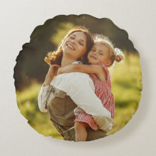 Create Your Own Custom Photo Mummy and Me Round Cushion