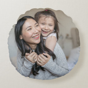 Create Your Own Custom Photo Mummy and Me Round Cushion