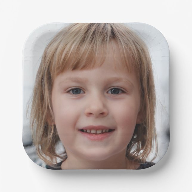 Create Your Own Custom Photo Paper Plate (Front)