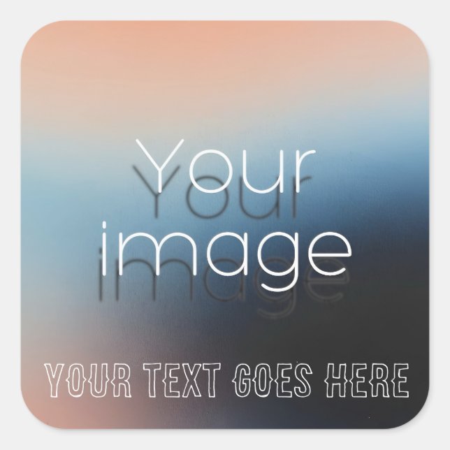 Create Your Own Custom Photo Sticker with Text (Front)