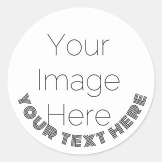 create your own custom photo & text classic round sticker
