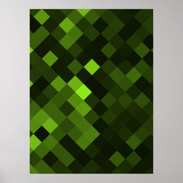 Create Your Own Custom Pixel Background - Lime Poster (Front)
