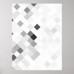 Create Your Own Custom Pixel Background - White Poster