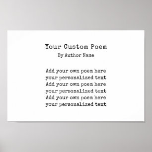 Create Your Own Custom Poem Poster