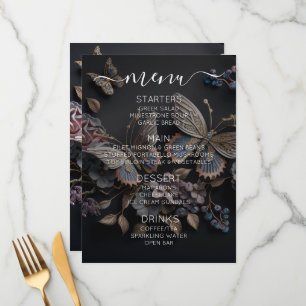 Create Your Own Custom Pretty Vintage Butterflies Menu