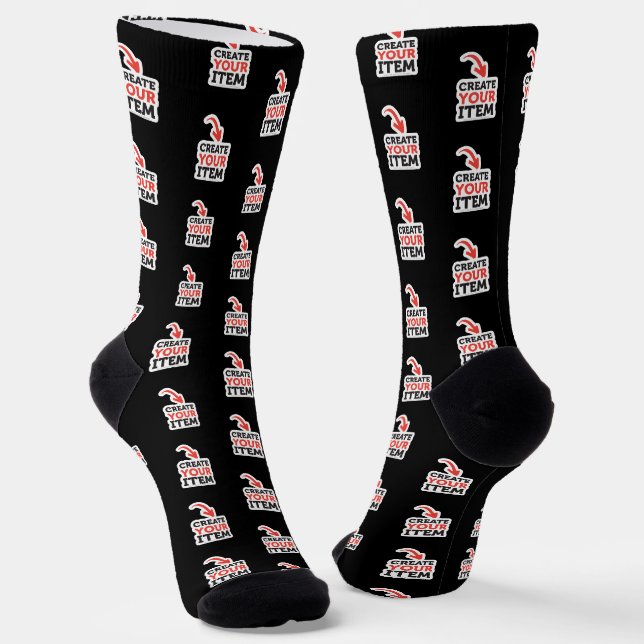 CREATE-YOUR-OWN Custom print upload Bachelor Socks (Angled)