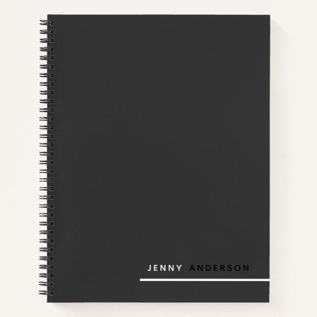 Create Your Own Custom Professional Modern Simple  Notebook (Front)