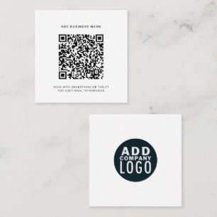 Create Your Own Custom QR Code Modern Square Business Card