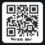 Create Your Own Custom QR Code Website Address URL Square Sticker<br><div class="desc">Create Your Own Custom QR Code Website Address URL</div>