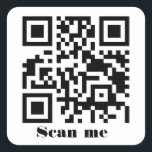 Create Your Own Custom QR Code Website Address URL Square Sticker<br><div class="desc">Create Your Own Custom QR Code Website Address URL</div>