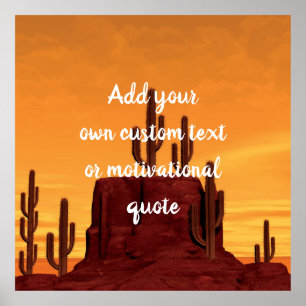 Create Your Own Custom Quote - Desert Cacti Poster