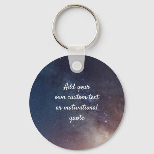 Create Your Own Custom Quote Key Ring  - Night Sky