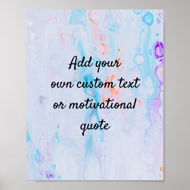 Create Your Own Custom Quote - Marble Poster (Front)