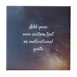 Create Your Own Custom Quote - Night Sky Ceramic Tile