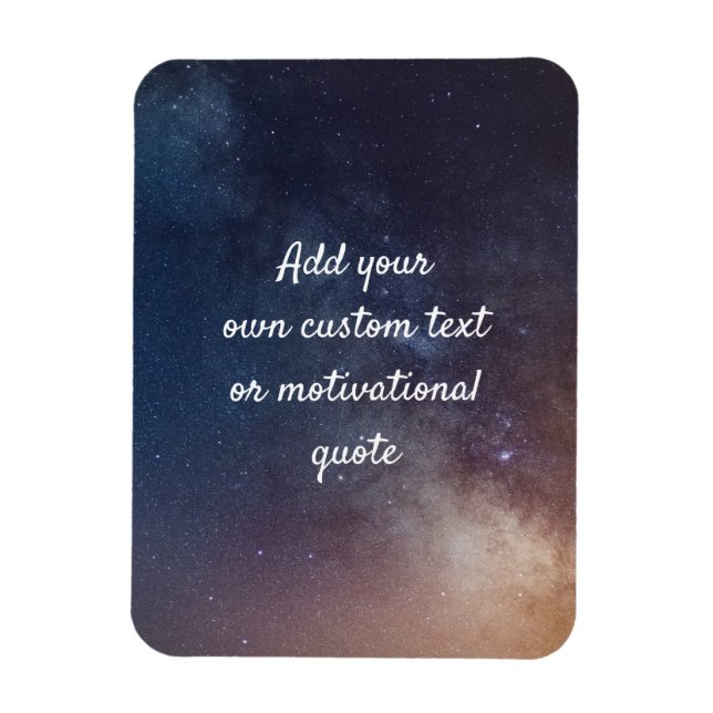 Create Your Own Custom Quote - Night Sky Magnet (Vertical)