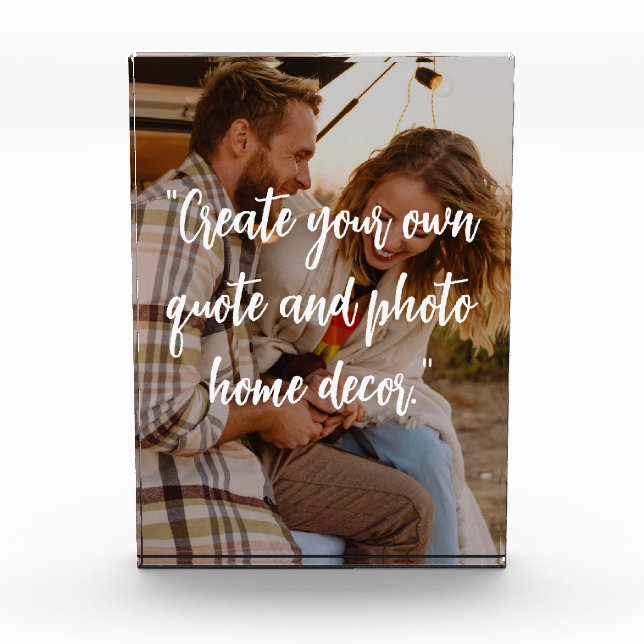 Create Your Own Custom Quote on Picture Photo Block (Front)