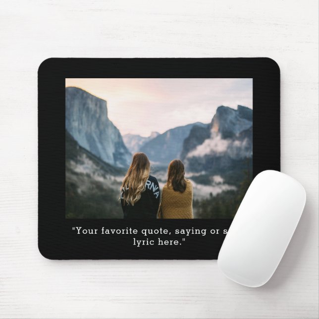 Create Your Own Custom Quote Photo Mouse Pad (With Mouse)