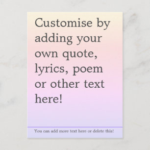 Create Your Own Custom Quote Poster - Book Page Postcard