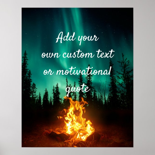 Create Your Own Custom Quote Poster - Camp Fire (Front)