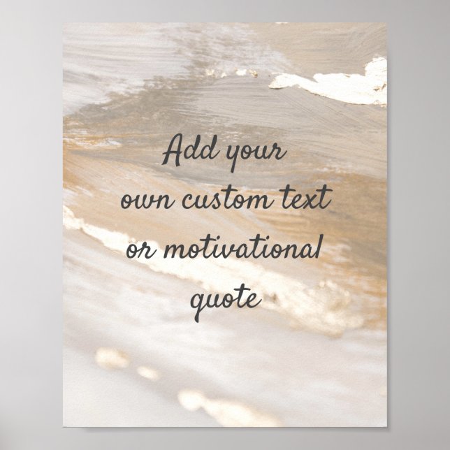 Create Your Own Custom Quote Poster - Neutral (Front)