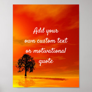 Create Your Own Custom Quote Poster - Sunset Tree