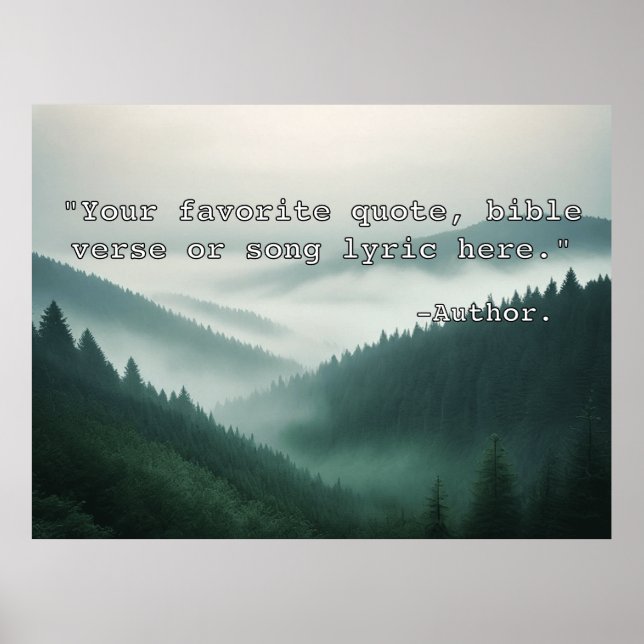 Create Your Own Custom Quote Poster Text & Image 1 (Front)