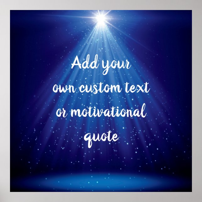 Create Your Own Custom Quote - Starry Night Sky Poster (Front)