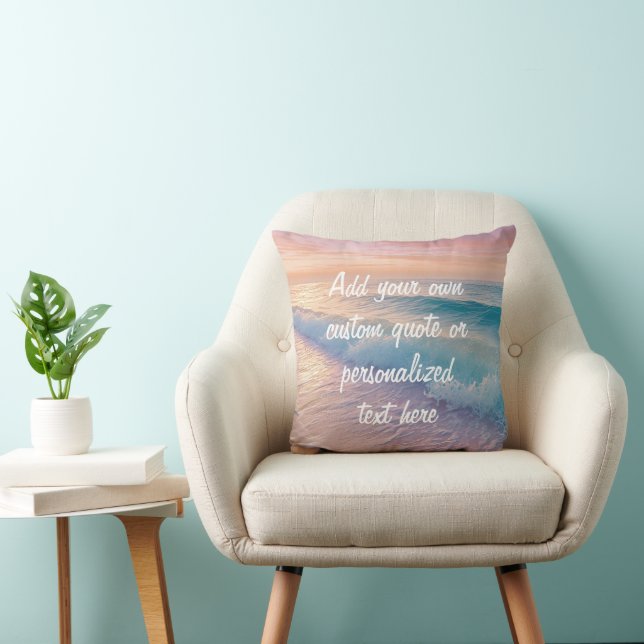 Create Your Own Custom Quote Sunset Beach Cushion (Chair)