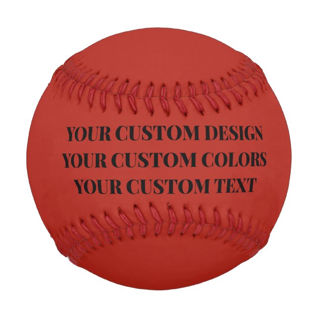 Create Your Own Custom Red Baseball (Front)