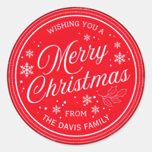 Create your own Custom Red Christmas Sticker