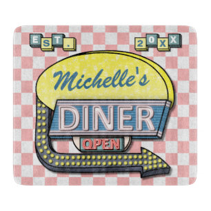 Create Your Own Custom Retro 50's Diner Sign Cutting Board