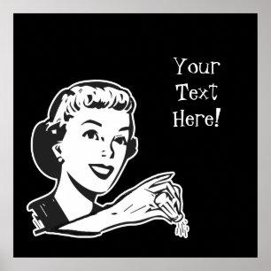 Create Your Own Custom Retro Salty Lady Poster