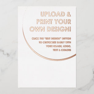Create Your Own Custom Rose Gold Foil Invitation