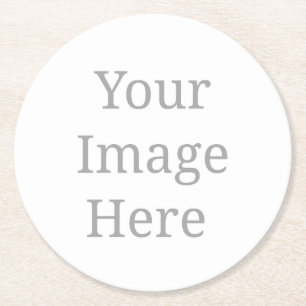 Create your own custom round paper coaster